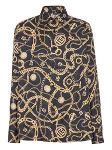 Balmain рубашка с графичным принтом