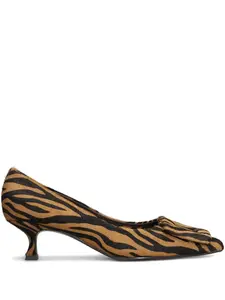 Туфли-лодочки на каблуке с анималистичным принтом Bibi Lou, коричневый