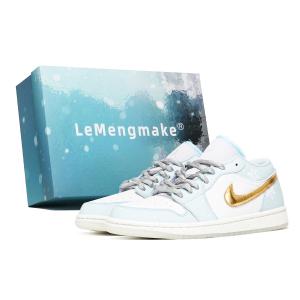 Jordan Air 1 3 Times Laboratory Abrasion Resistant низкие винтажные баскетбольные кроссовки Unisex Blue White