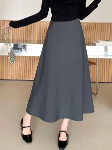 Женская юбка А-силуэта с расклешенной юбкой Doux Belle, цвет Gray