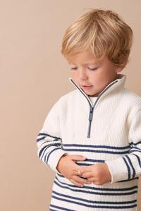 Вязаный свитер с застежкой на шее (от 3м до 7лет) Next, бежевый