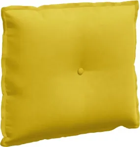 Подушка для спины желтая, 60 x 50 см, вельветовая ткань vidaXL
