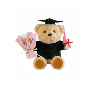 Выпускной доктор медвежонок плюшевая кукла высотой 25 см LALABABY