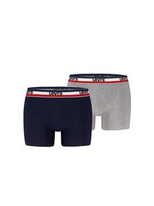 Levi´s Боксерские шорты LEVIS MEN REPEAT SPW LOGO BOXER BRIEF 2P в темно-синем/сером меланже