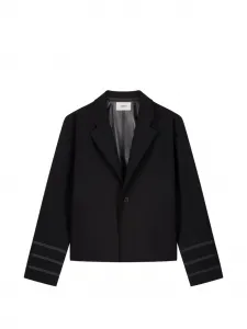 Приталенный жакет с V-образным вырезом Coperni, черный