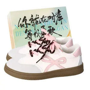 JimiXiong Женские скейтерские кеды в розовой коробке, цвет Pink Shoe Box