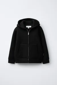 Простая толстовка с неопреновым эффектом Zara, черный