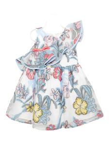 Платье Hucklebones London с лифом в стиле диагональ и оборками, синий