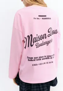 Топ с длинными рукавами Pull&Bear, Pink