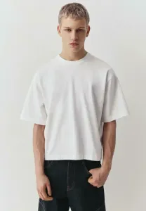 Укороченная базовая футболка с коротким рукавом Pull&Bear, White