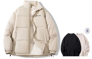 BOBBY ABLEY Унисекс пуховик, Khaki (with Crew Neck Sweater Included)