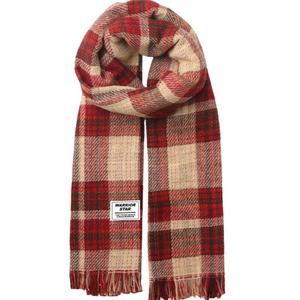 Шарф из полиэстера Unisex WARRIOR, красный plaid