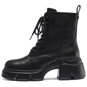 LE SAUNDA Чёрные короткие ботинки мартин женские BKL, цвет Black BKL