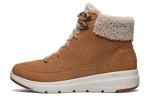 Женские ботинки Skechers зимние с мехом, бежевый