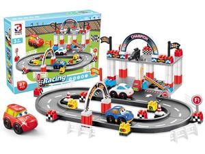 Блоки - Набор блоков - Гоночная трасса - 87 элементов Icom