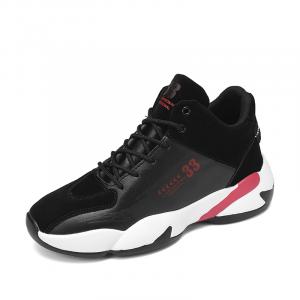 Мужские баскетбольные кроссовки средней высоты с противоскользящим покрытием Tonybear, черный