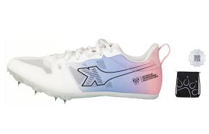 Амортизирующие противоскользящие износостойкие дышащие низкие кроссовки для тренировок и бега унисекс бело-розовые KELME