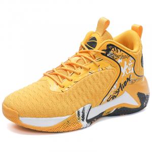 PALATIAL Баскетбольные кроссовки мужские высокие, цвет: белый, лунный, черный, оранжевый, темно-зеленый