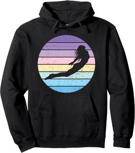 Толстовка с принтом «Закат у бассейна» для девочек, идеально подходит для любителей плавания, тренеров по плаванию и пловцов Simming Goggles For Women Swimming Suits For Girls, черный