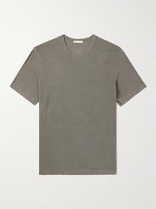 Футболка из гребенного хлопкового джерси JAMES PERSE, зеленый