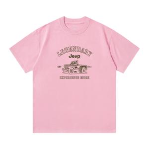 Футболка для школьников с круглым вырезом Moderate Jeep, sky розовый