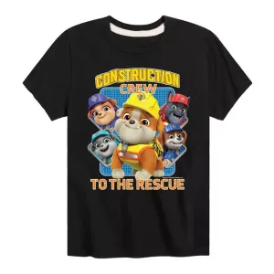 Футболка с принтом «Rubble &amp; Crew to the Rescue» для мальчиков 8–20 лет Nickelodeon, черный