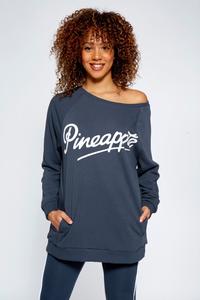 Толстовка оверсайз с ананасом и мотивом монстра Pineapple, серый