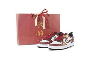 Кроссовки для скейтборда Court Borough женские с низким верхом, белый/красный/золотой Nike