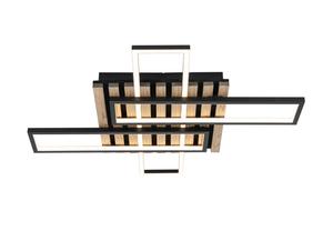 Оригинальный светодиодный потолочный светильник, цвет дуб/черный, степень защиты IP20 Novel, черный/дуб