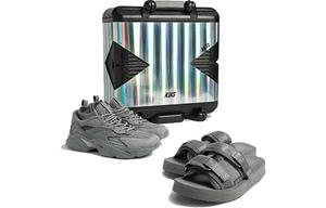 Кроссовки мужские массивные серые средней высоты Anta