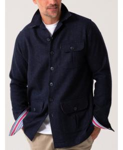 Мужская шерстяная рубашка-куртка с длинным рукавом Koy Clothing, Navy