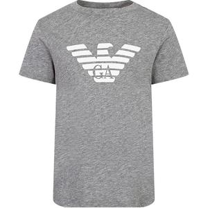 Серая футболка для детей EMPORIO ARMANI, серый