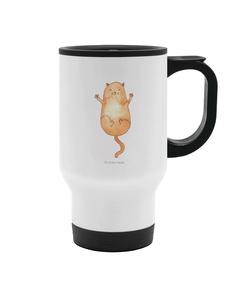 Mr. & Mrs. Panda Термос, кружка, кошка обнимает, ничего не говоря, в белом цвете