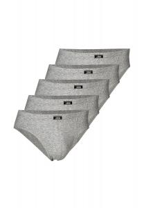 Мужские трусы, в упаковке 5 шт. - мини-трусы, одинарный джерси, натуральный хлопок, однотонный цвет jbs, серый