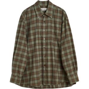 Фланелевая клетчатая рубашка OUR LEGACY, зеленый