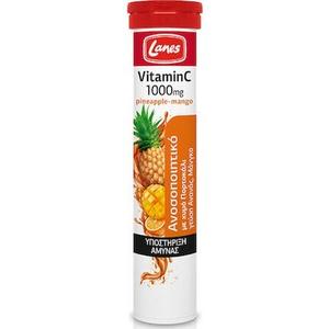 Витамин С Lanes 1000 мг Ананас - Манго - 20 шипучих таблеток Lane’S