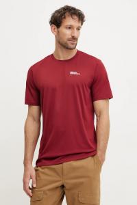 Футболка спортивная Delgami Jack Wolfskin, бордовый