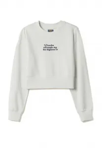 Белая толстовка с круглым вырезом, стандартного кроя. Ovs, Optical White