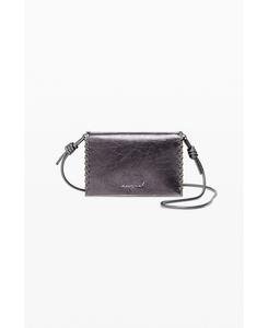 Большой женский металлический кошелек-трансформер Desigual, Silver