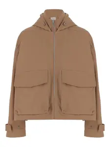 Куртка с капюшоном и высоким воротником ARMARIUM, коричневый