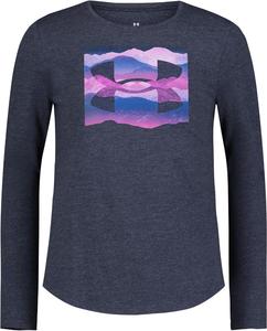 Детская футболка Under Armour с коротким рукавом, круглым вырезом, легкая и дышащая., Midnight Navy