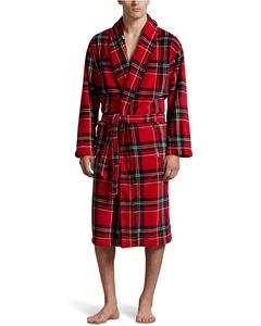 Мужской халат Polo Ralph Lauren Microfiber Plush, Red Plaid