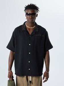 Рубашка на пуговицах Comfort fit VAMOS CLO, черный