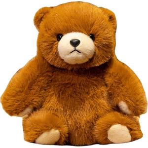 Мягкая и милая плюшевая кукла медвежонка высотой 25 см Happy Fish, коричневый