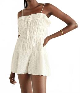 SAYLOR Комбинезон Perdita с присборенным лифом, цвет слоновой кости