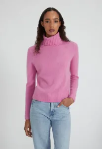 Джемпер обычного цвета с высоким воротником kaschmir Style Republic, Candy Pink