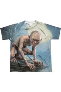 Футболка молодежная Lord Of The Rings "Голлум на луне" с коротким рукавом Gildan, белый