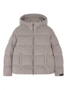 Стеганая куртка с капюшоном из вельвета Paul & Shark, нейтральный