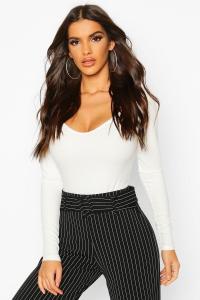 Боди с светлым шеи Boohoo, слоновая кость