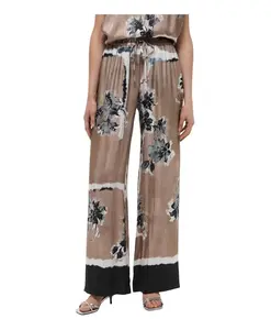 Брюки с шелковым принтом Ermanno Scervino, бежевый